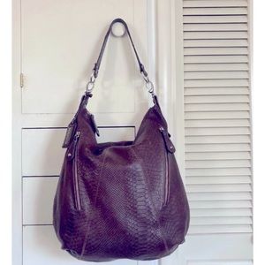 Montini• XL Convertible Italian Leather Brown Handbag
